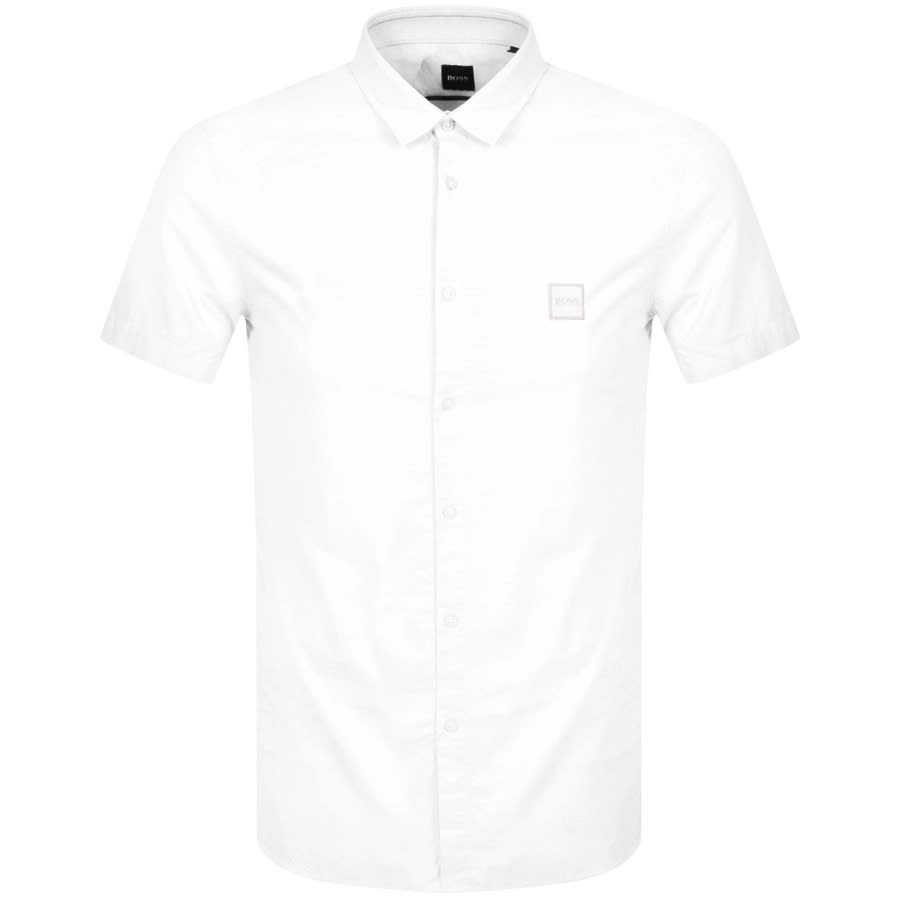 Alternative Image for ProductBOSS Magneton Slim Short Sleeved Shirt White1